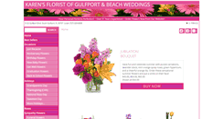 Desktop Screenshot of karensfloristofgulfport.net